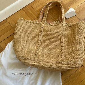*NWT* Vanessa Bruno Raffia Cabas Tote